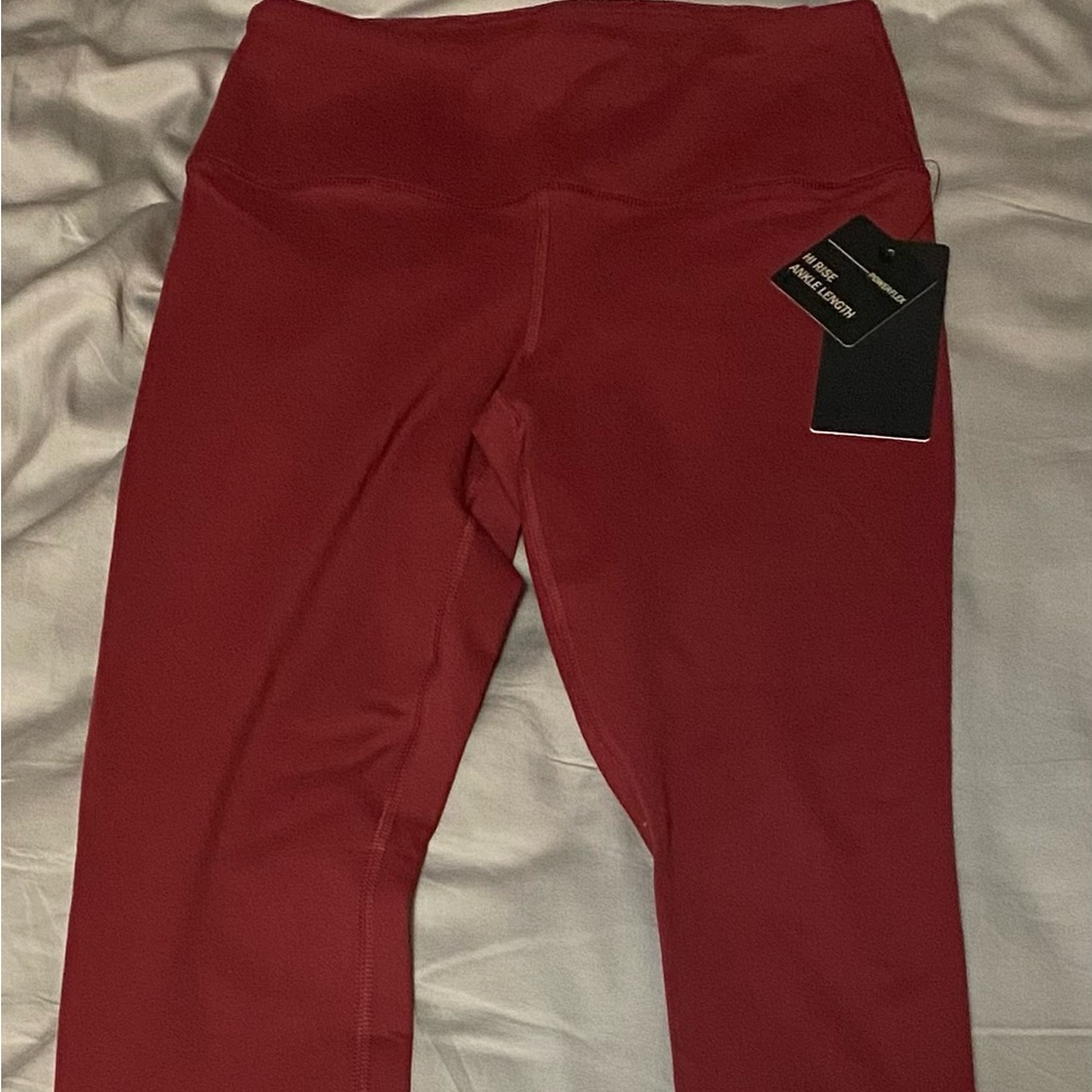 90 Degree by Reflex Powerflex Hi Rise Ankle Length (Burnt Raspberry)